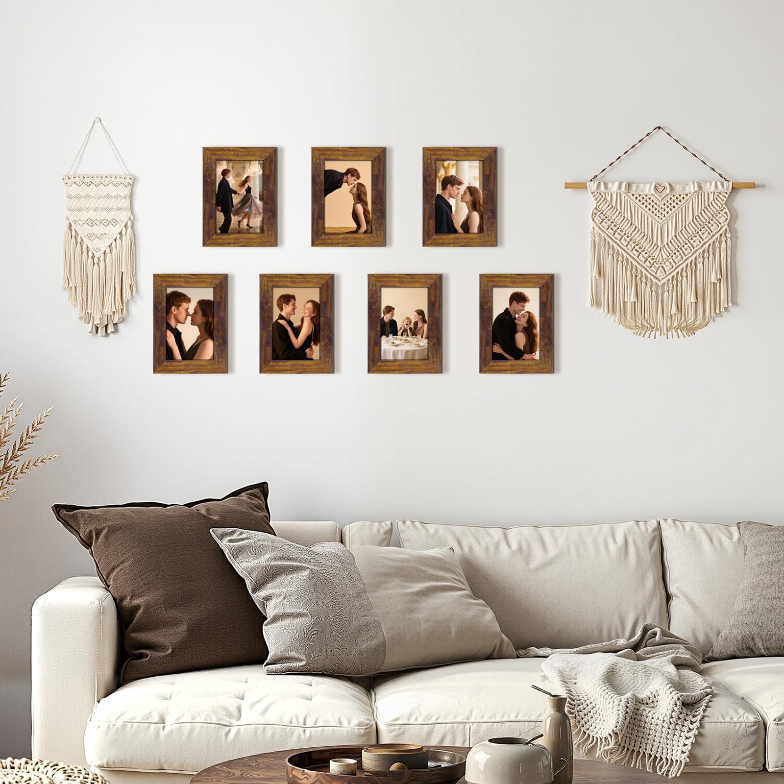 PETAFLOP 8×10 Picture Frame Rustic Brown Frames Fits 8 by 10 Inch 8×10,