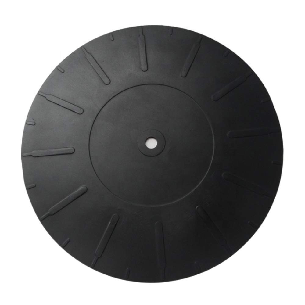 7 inch Turntable Platter Mat Rubber Silicone Slipmat Pad for Black