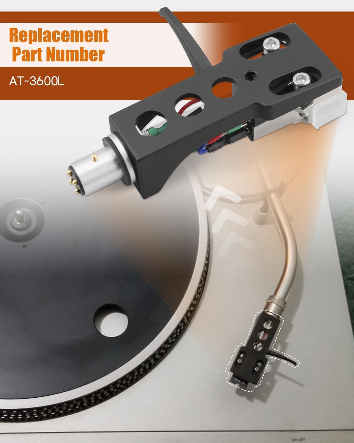 High-Quality Black Headshell & Magnetic Cartridge for Technics Turntable