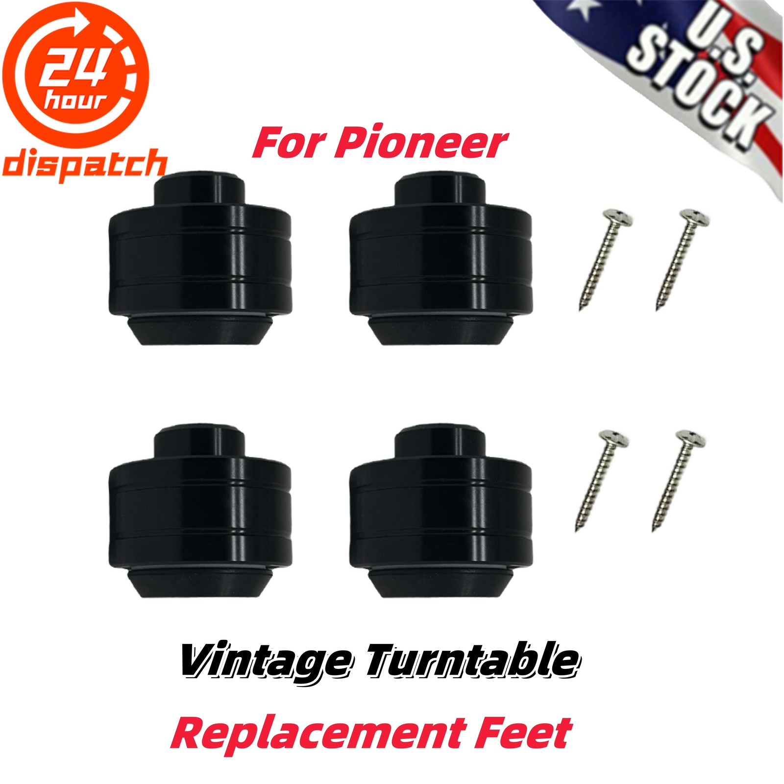 US For Pioneer PL-512/514/516/518/540/560 Vintage Turntable Replacement Feet