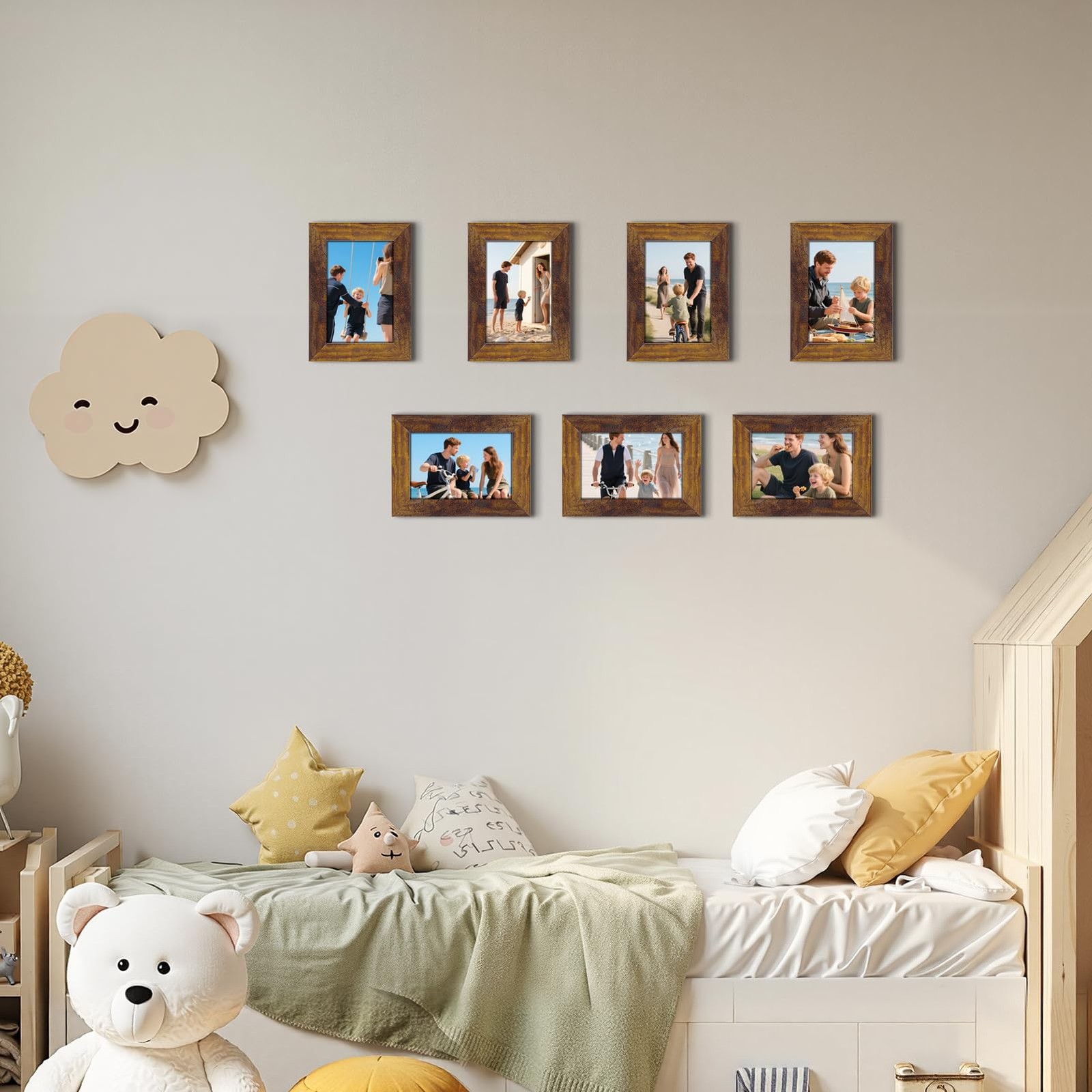 PETAFLOP 8×10 Picture Frame Rustic Brown Frames Fits 8 by 10 Inch 8×10,