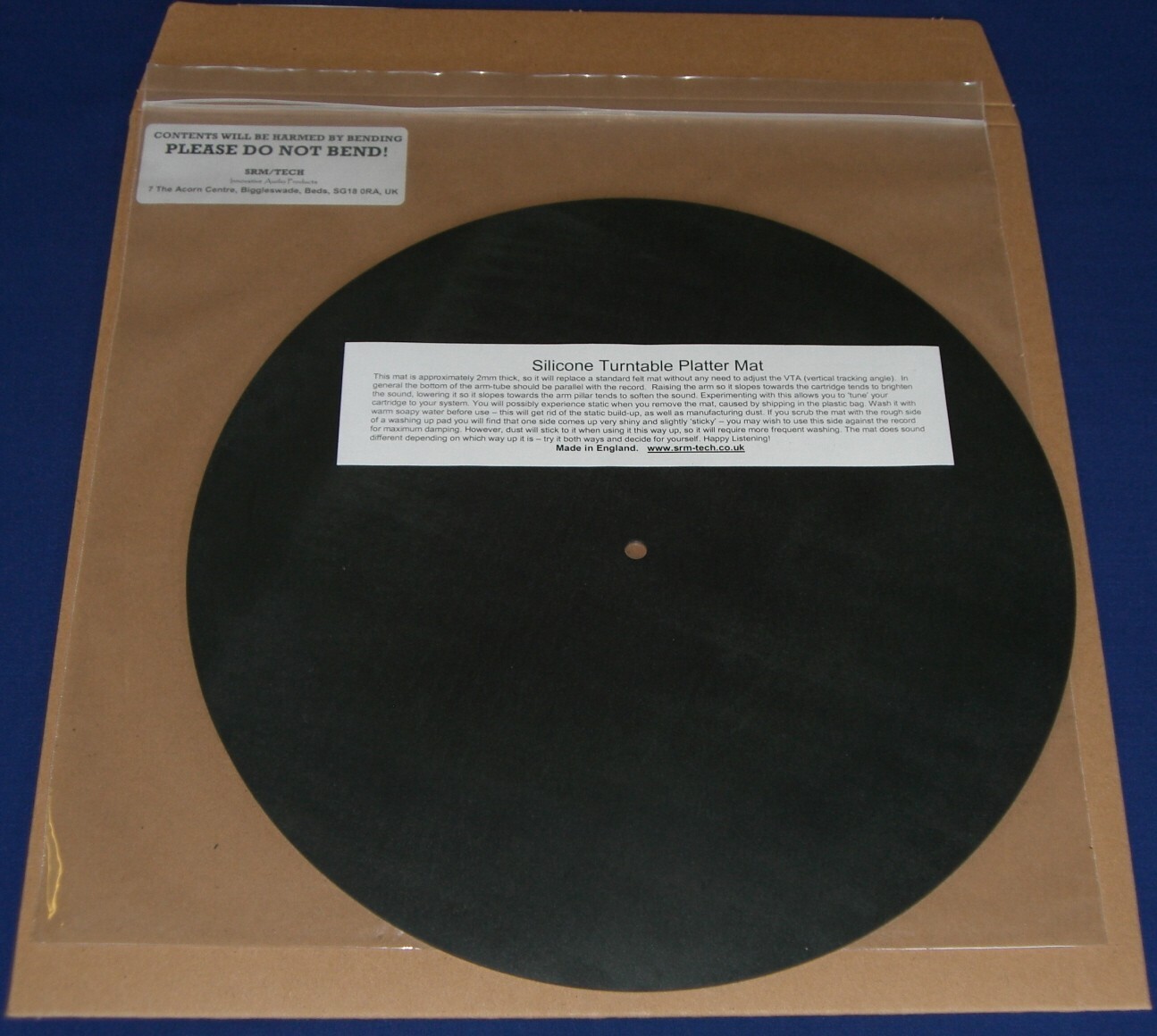 SRM TECH SILICONE TURNTABLE PLATTER MAT