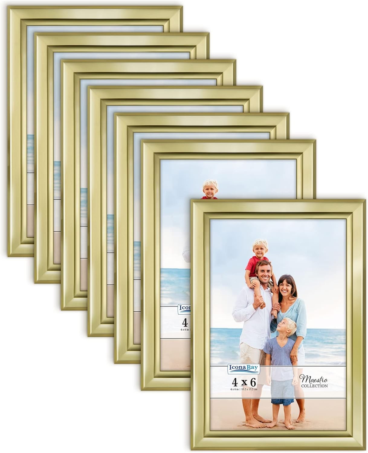Icona Bay 4×6 Picture Frames Set (Gold, 12 Pack), Classy 4×6, Gold