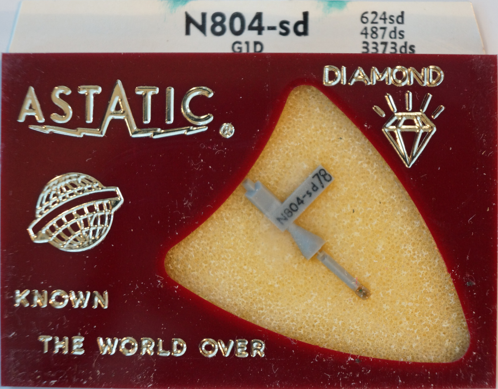 NOS Astatic Diamond Needle N804-sd for Tetrad G1D 624sd 487ds 3373ds