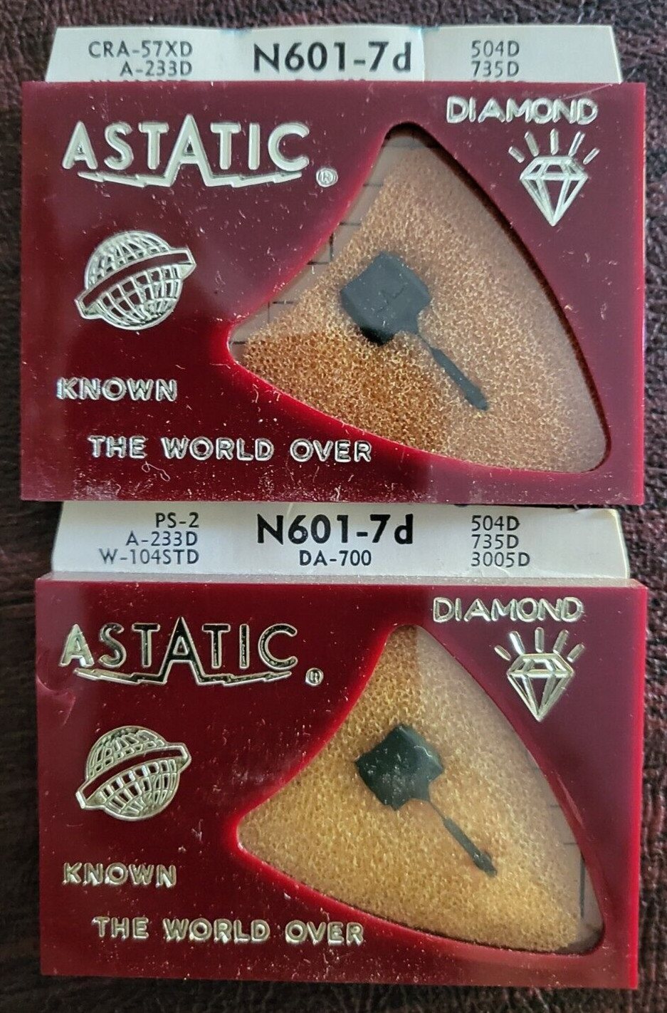 Astatic N601-7d NOS Turntable Stylus Needle – Ronette (DA-700) – 2 Pack