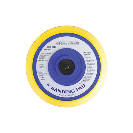 A E S INDUSTRIES 6526 6in Tapered DA Pad – Vinyl Face