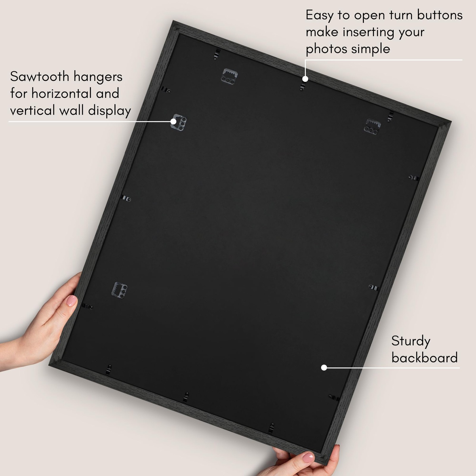 Americanflat 22×28 Poster Frame with Polished Plexiglass – Use 22×28, Black