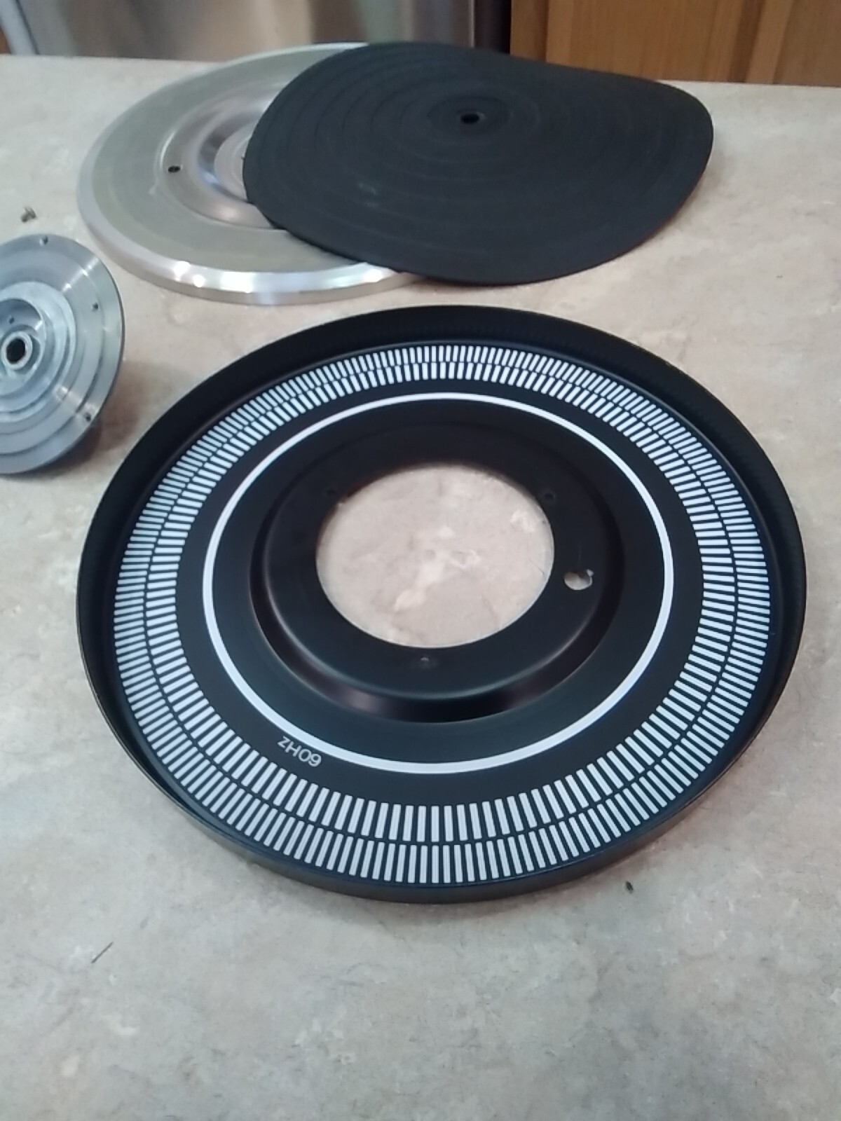 Garrard Zero 100 Turntable Platter and mat Mounting Pieces Spindle etc