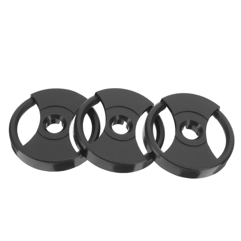 3Pcs Reusable Black Plastic Record Player Adapter for Stable Playback Home Use