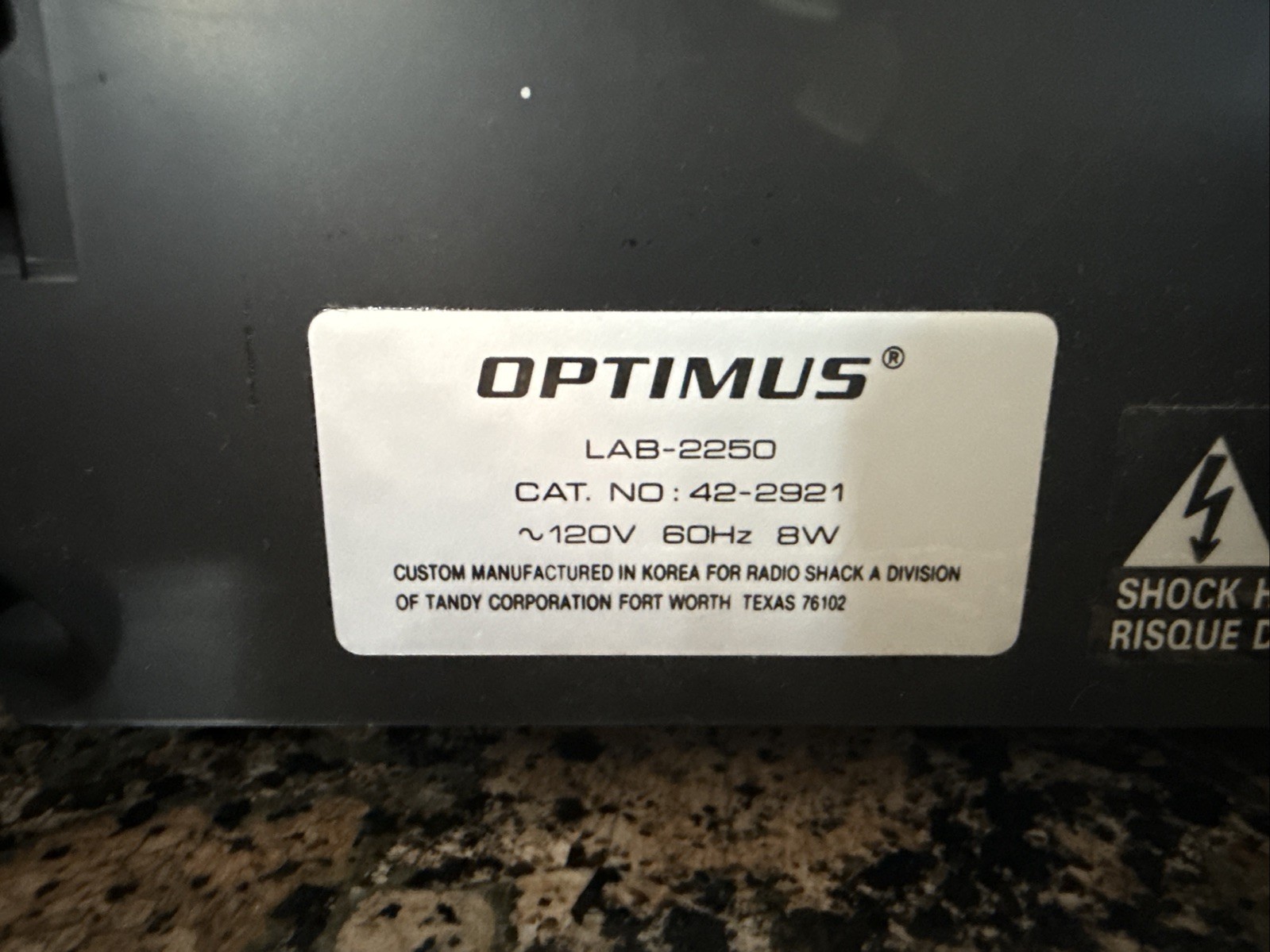 Optimus LAB-2250 Automatic Belt Drive Linear-Tracking Turntable LP Player Parts