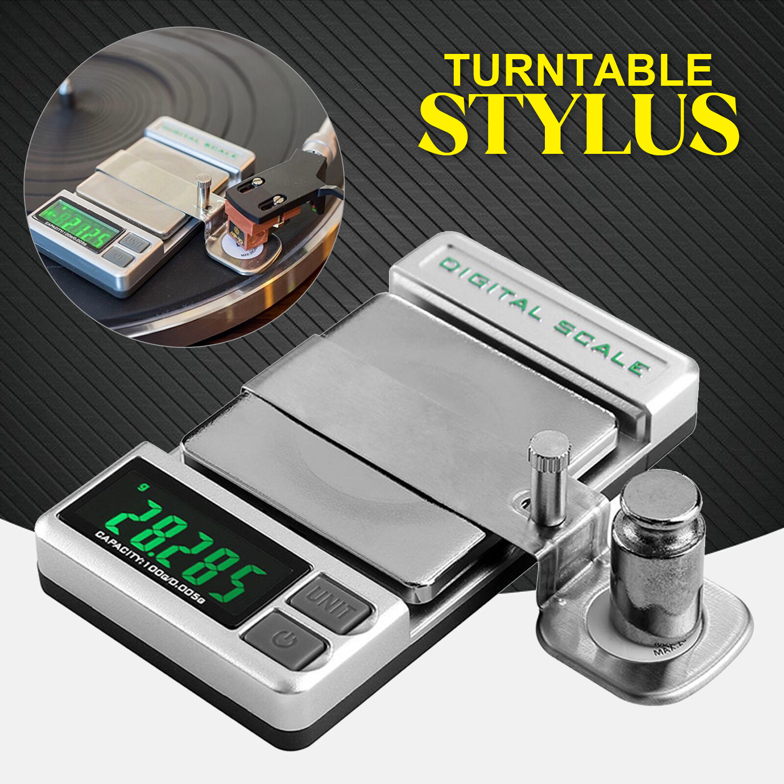 For Audio Record-Level Turntable Stylus Tracking Force Gauge/Scale
