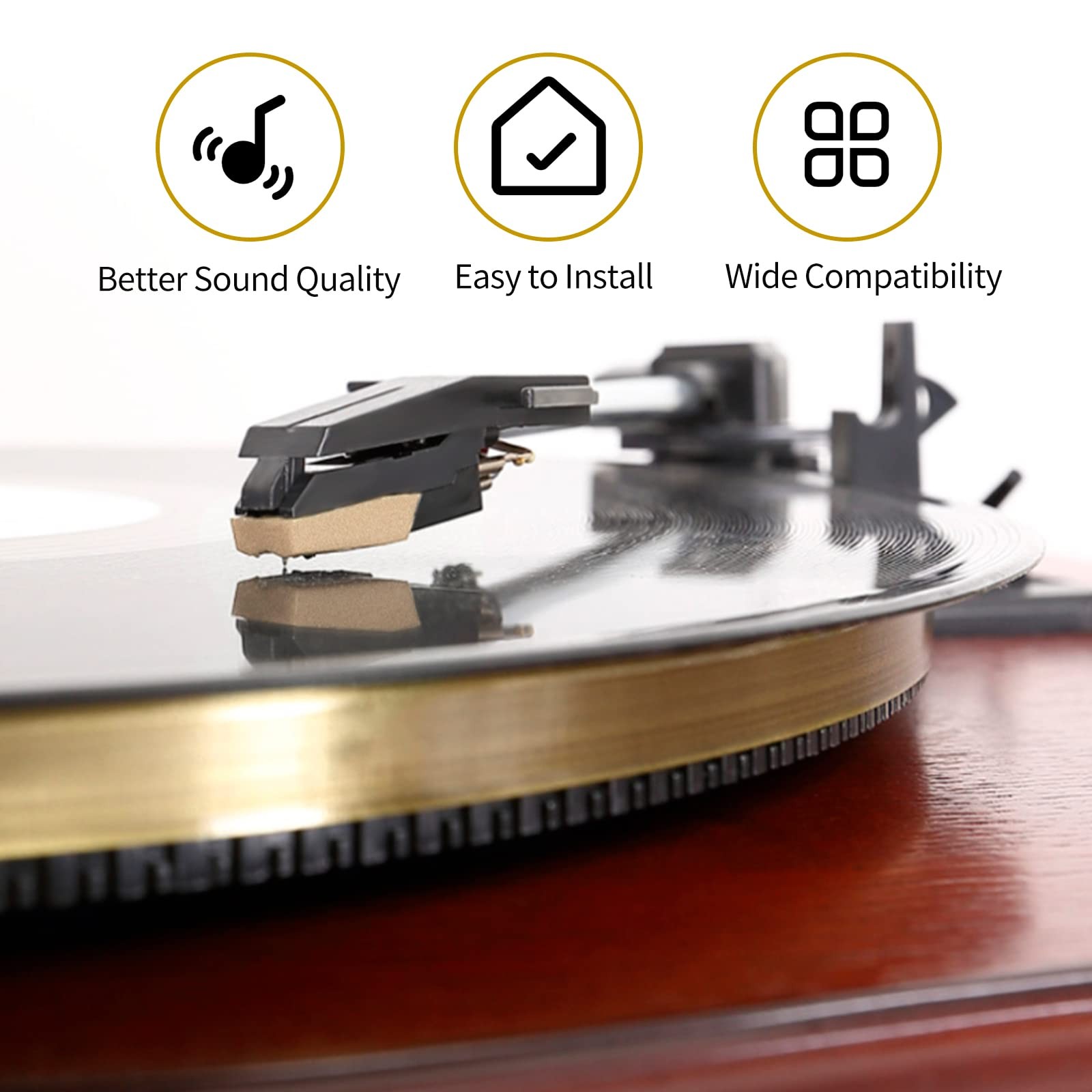 Record Player Needle, Upgraded Record Player Cartridge with Diamond Stylus Repla
