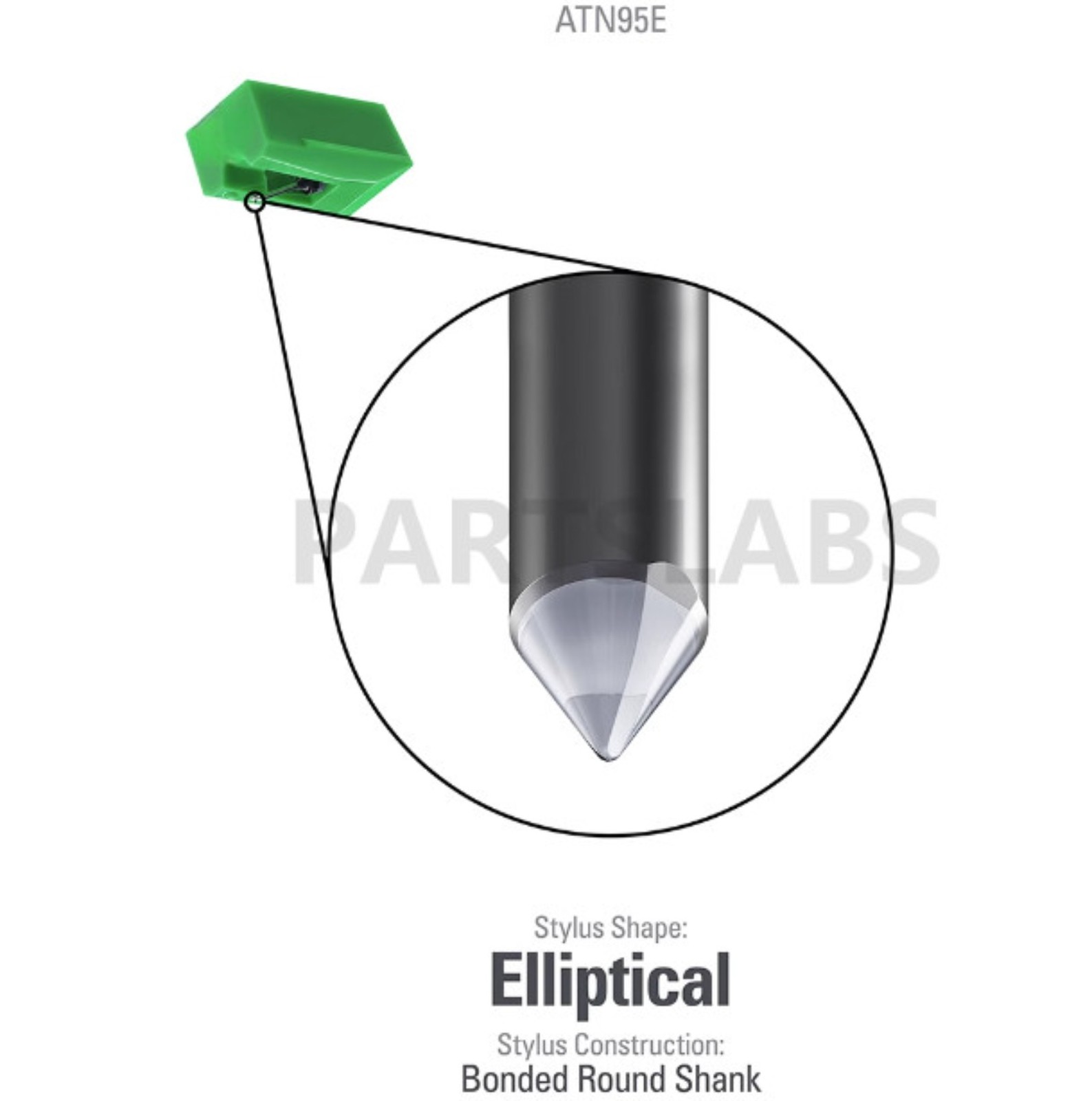 Elliptical Stylus Needle for Audio-Technica AT3450 Cartridge ATN95ETurntable