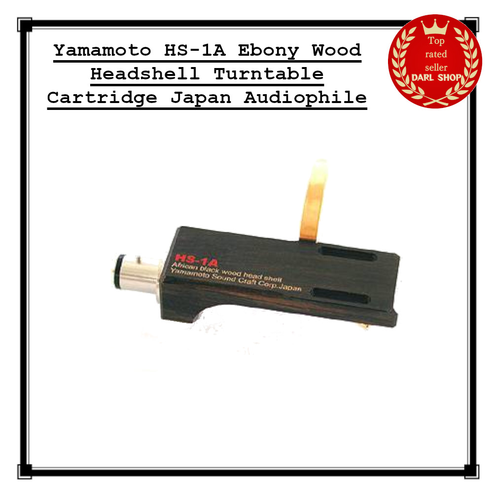 Yamamoto HS-1A Ebony Wood Headshell Turntable Cartridge Japan Audiophile