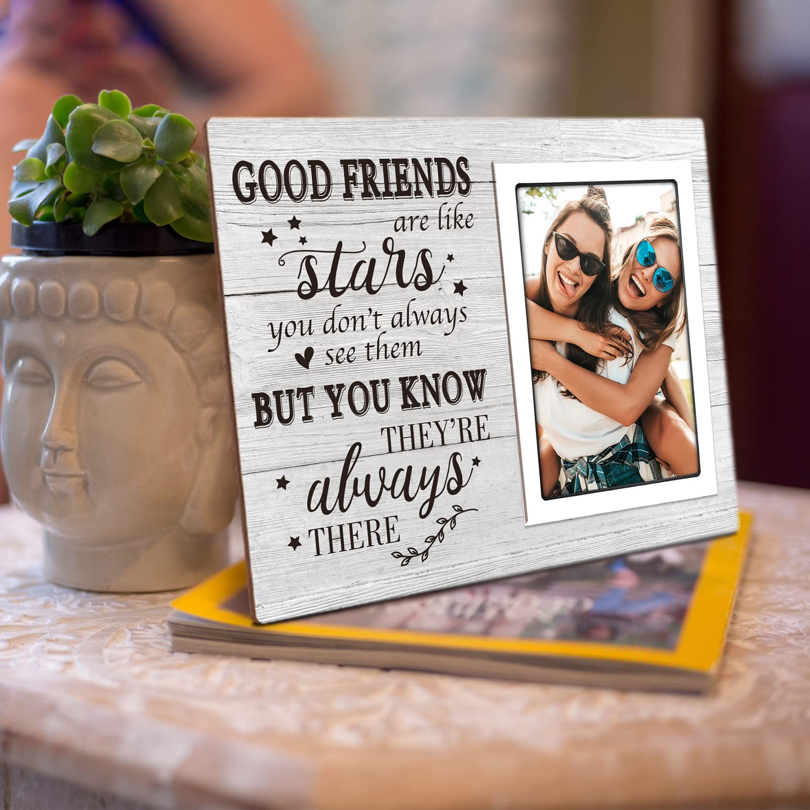 SteadStyle Best Friend Picture Frame – Good Friends Are 27 x 20 cm, Wood 38