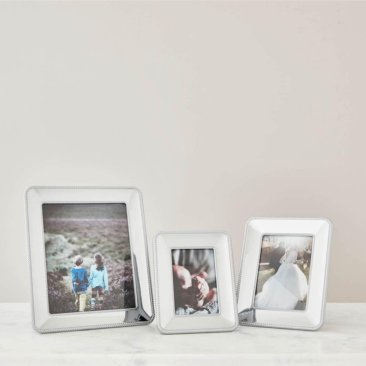nambe Braid Picture Frame, 4″ x 6″ | Photo Frame with Tempered 4 x 6, Silver