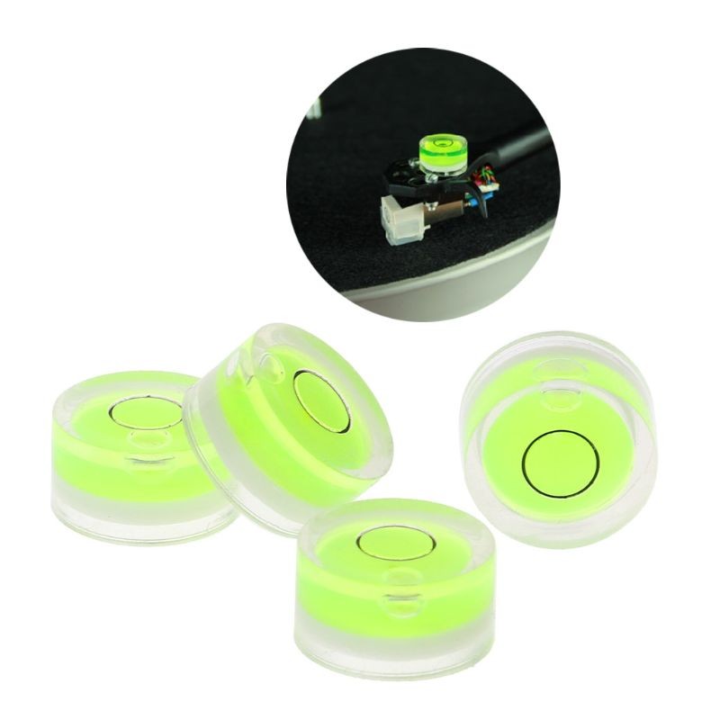 4PCS Small Level Bubble Levelers15x8mm for Turntable Player for LP Vinyl Records