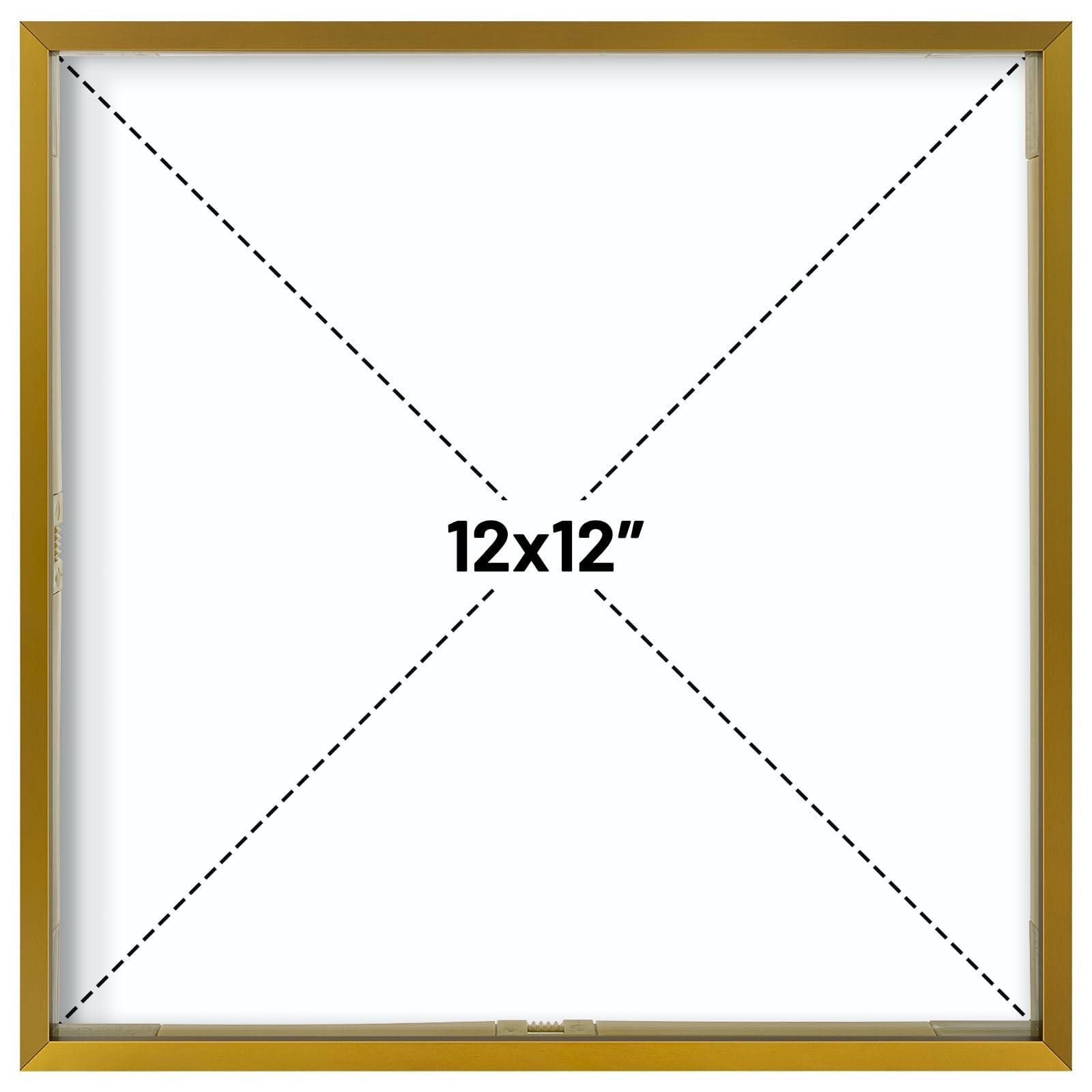 Frametory, Floating Picture Frame 12×12 – Bronze Aluminum Metal 12×12,