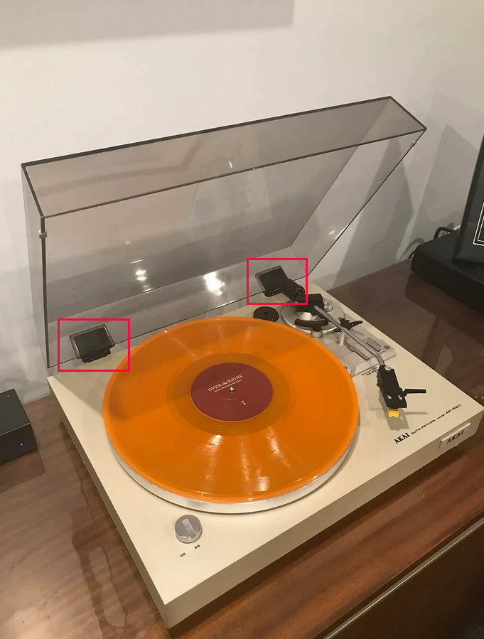 2pcs Turntable Dust Cover Hinges 3D Print for Akai AP-206 AP-307 AP-B20 AP-D210
