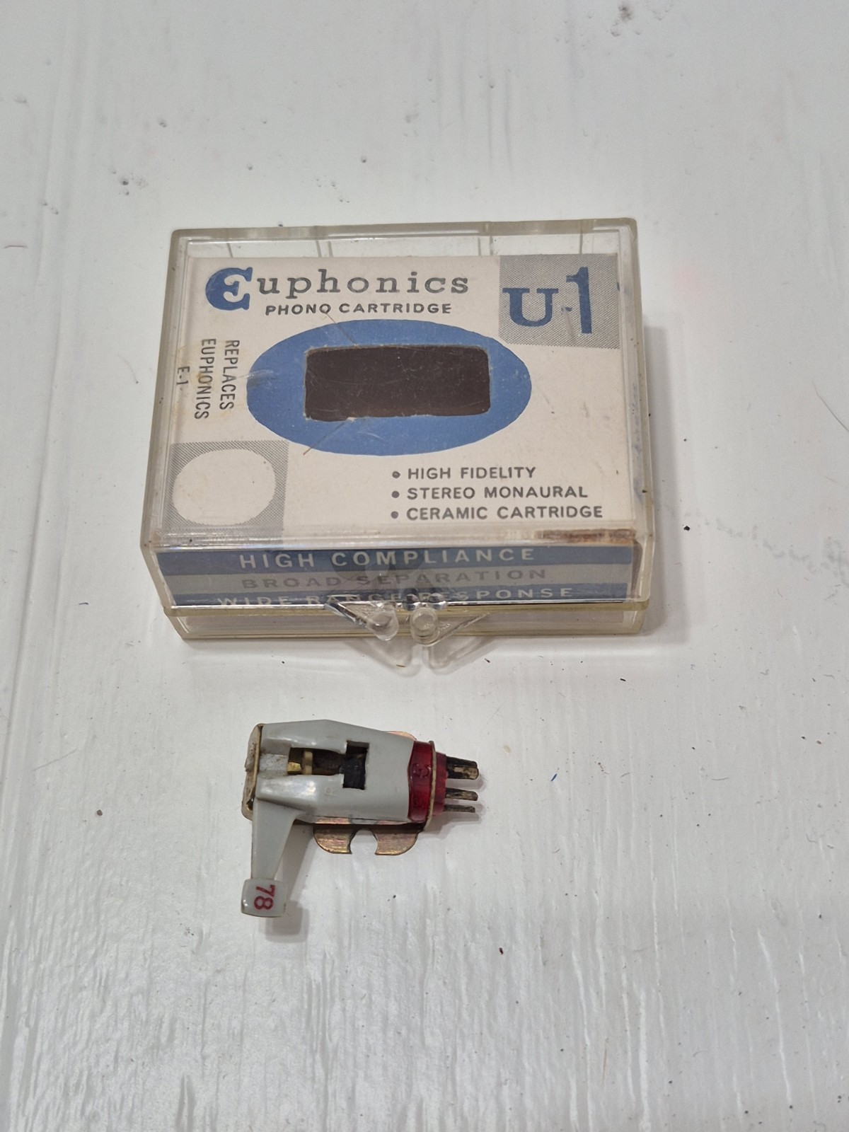 Vintage Euphonics Phono Cartridge Replacement Turntable Part Untested AS IS
