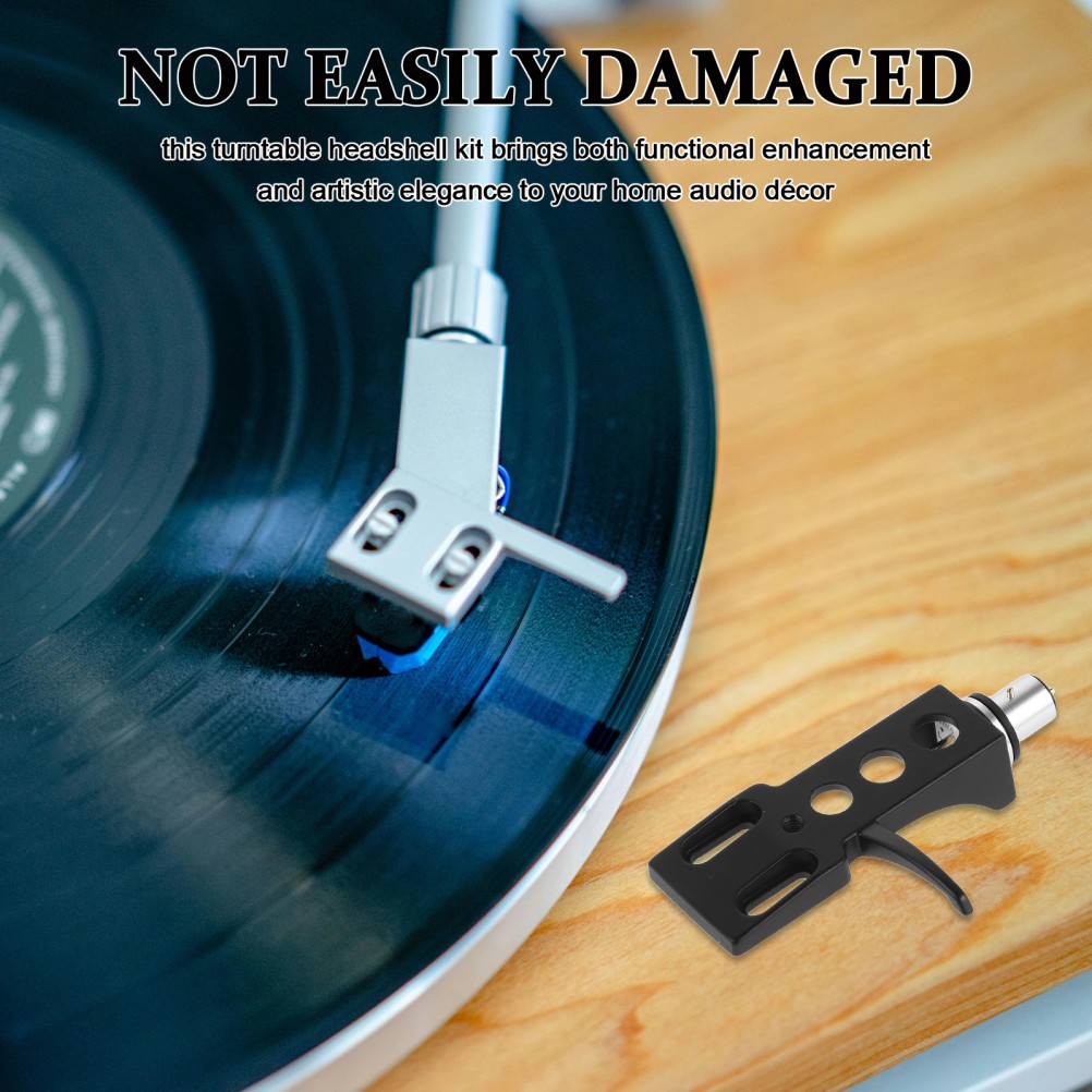 Universal Durable Black Metal Replacement Headshell for Turntable Cartridges