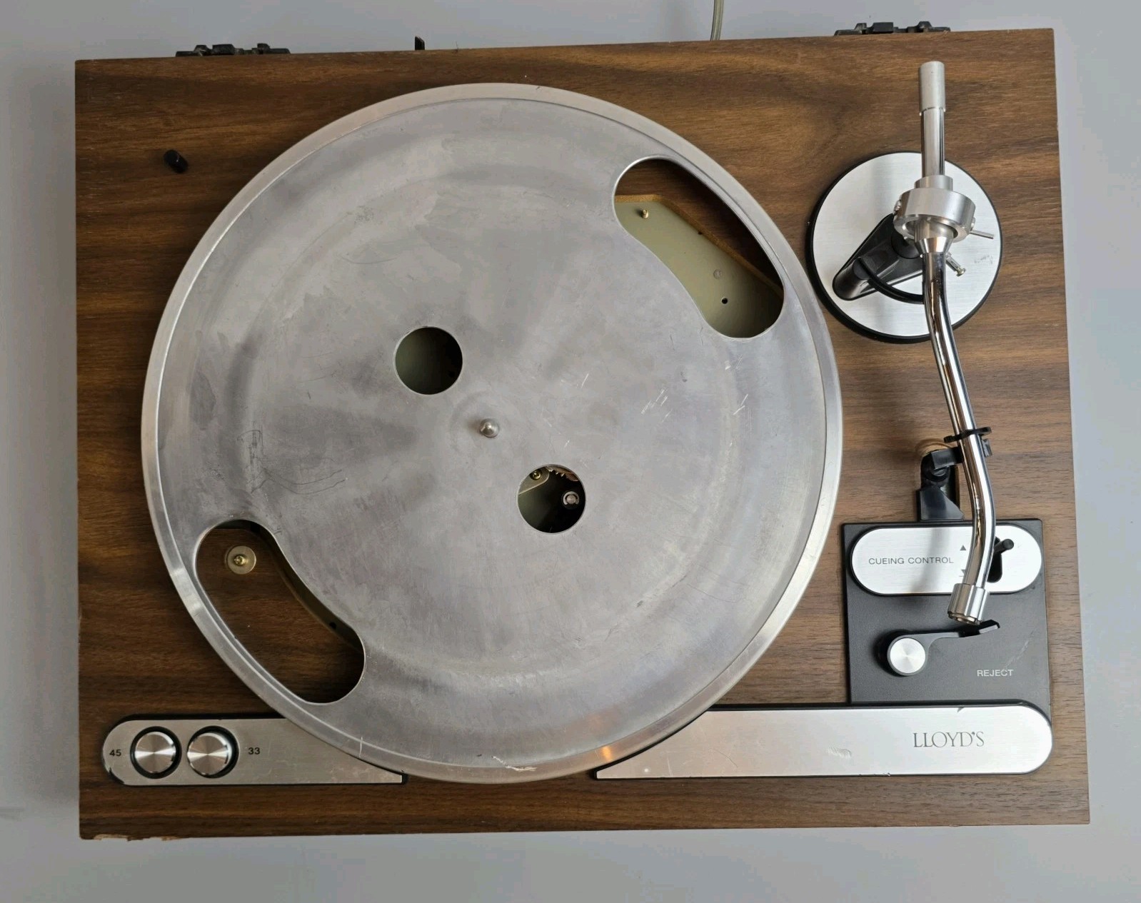 Lloyd’s Turntable F472 Japan 1960s Early 1970s Wood Base P/R Beautiful Project