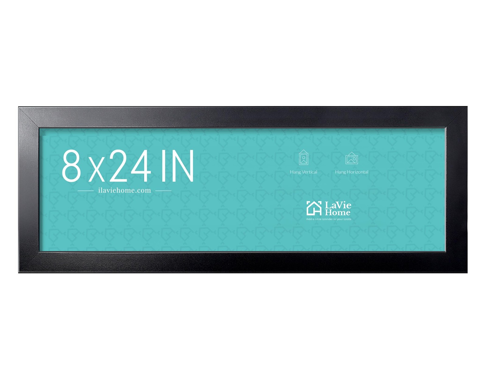 LaVie Home 8×24 Picture Frame Black, Panoramic for 8×24, Black