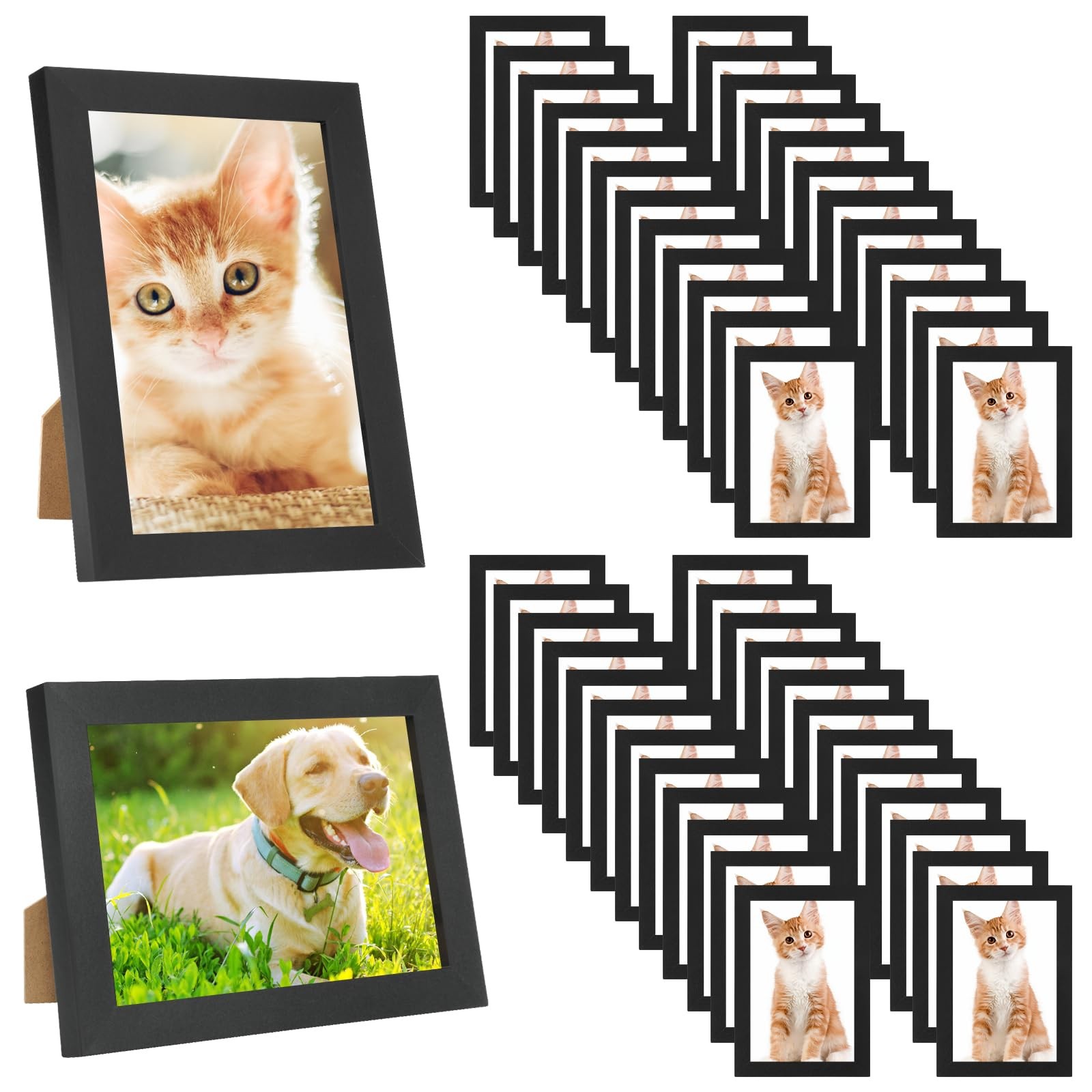YOUKE OLA Set of 50 Picture Frame Bulk Photo Frames Wall 4×6 inches, Black