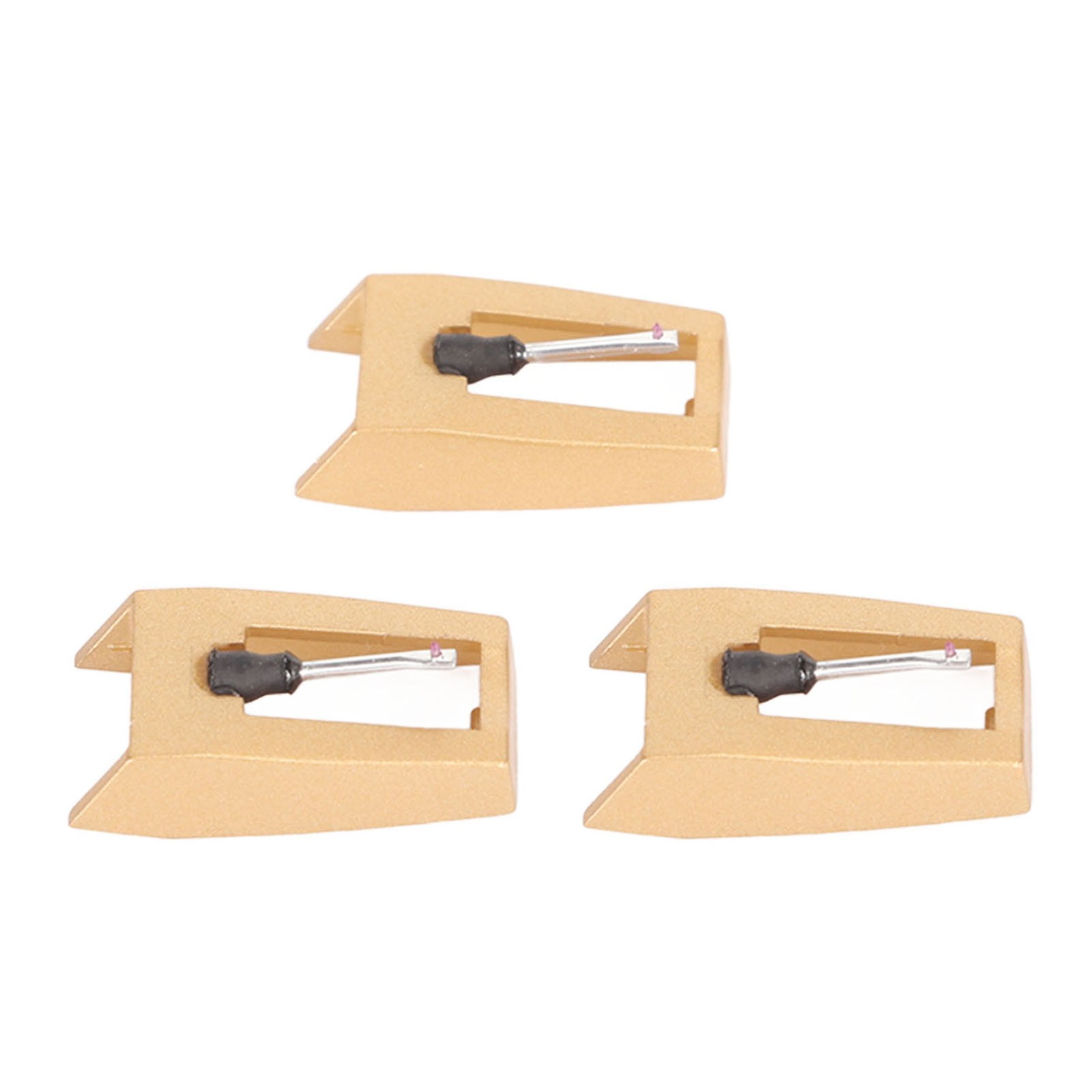 3pcs Turntable Record Needle High Performance For Music Lovers Gold