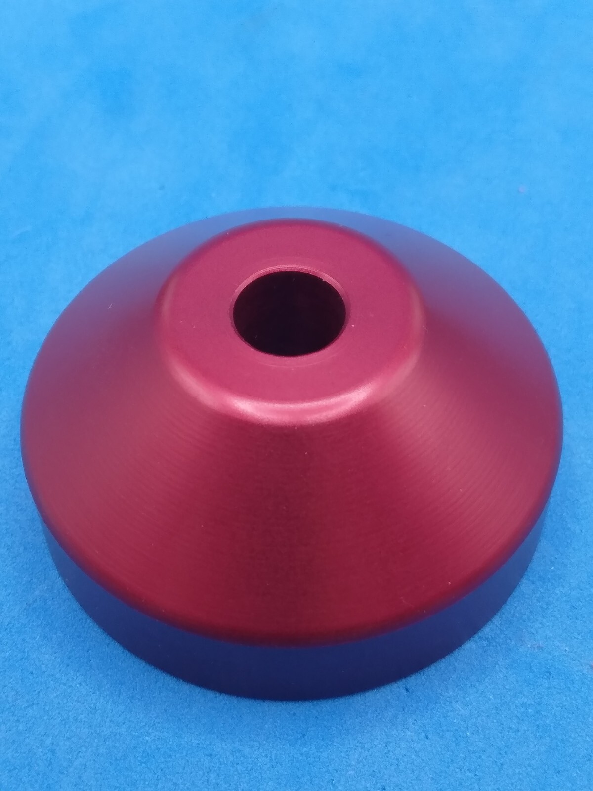 45 rpm Record Adapter Red Color Dome solid Aluminum for 7″ Inch Vinyl Records