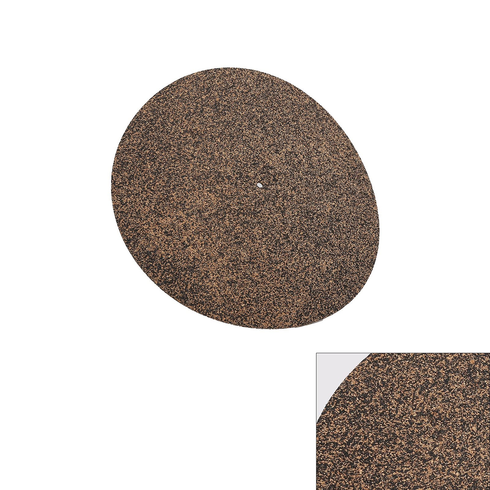 Turntable Platter Mat Black Rubber Cork Design,12 Inch Silicone black