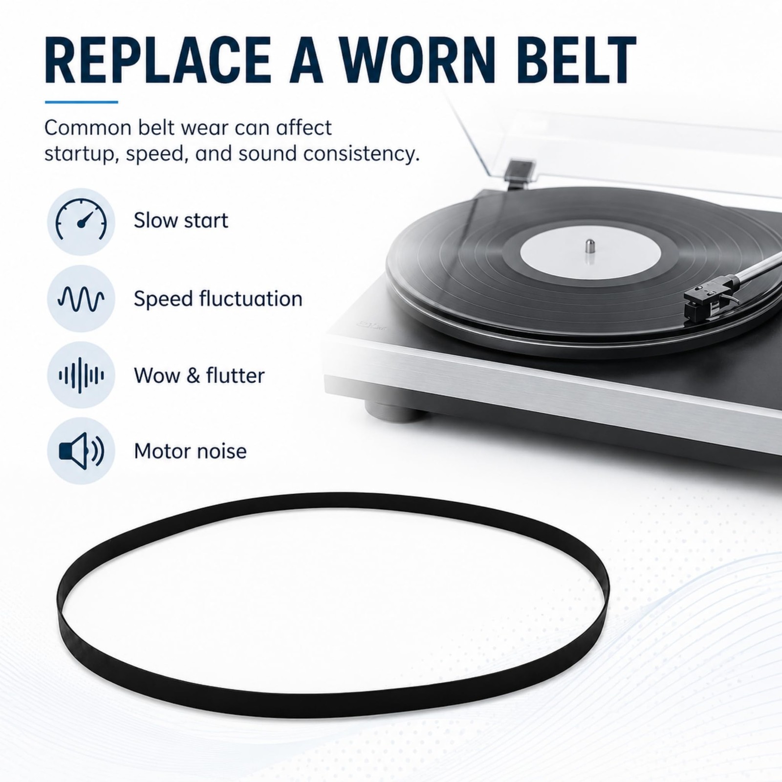 Turntable Belt Rubber 33/45 RPM for AIWA AP PX Series | 1-Pack Premium Belt, …
