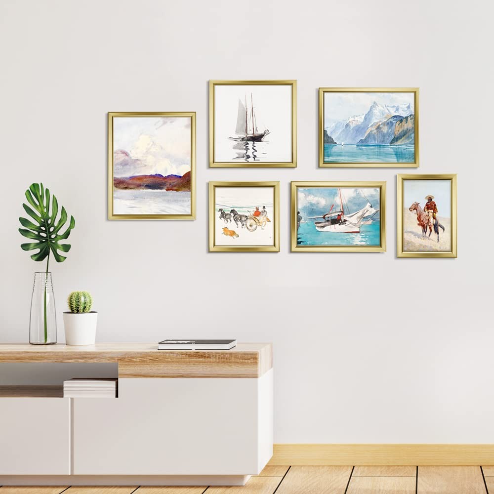 LaVie Home 4×6 Picture Frames (12 Pack, Gold) Simple Designed Photo 4×6, Gold