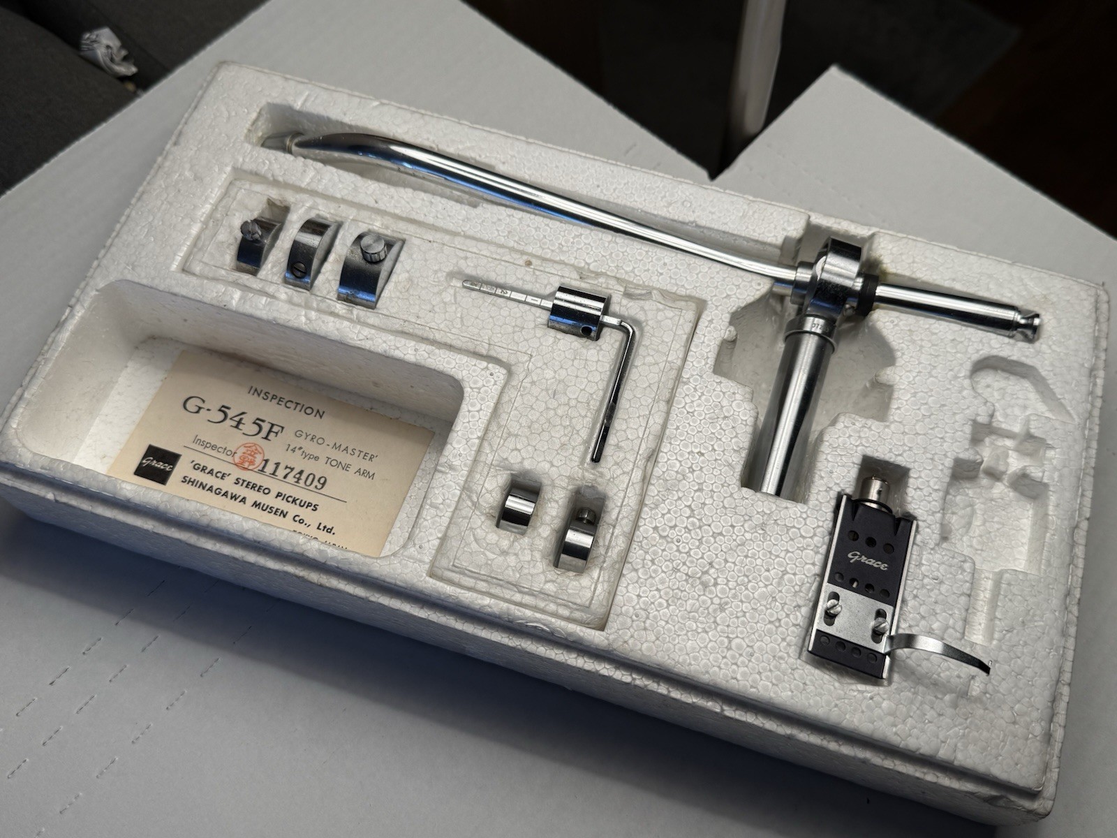 Grace G-545 F Tone arm Parts. Sold as Seen. Incomplete.