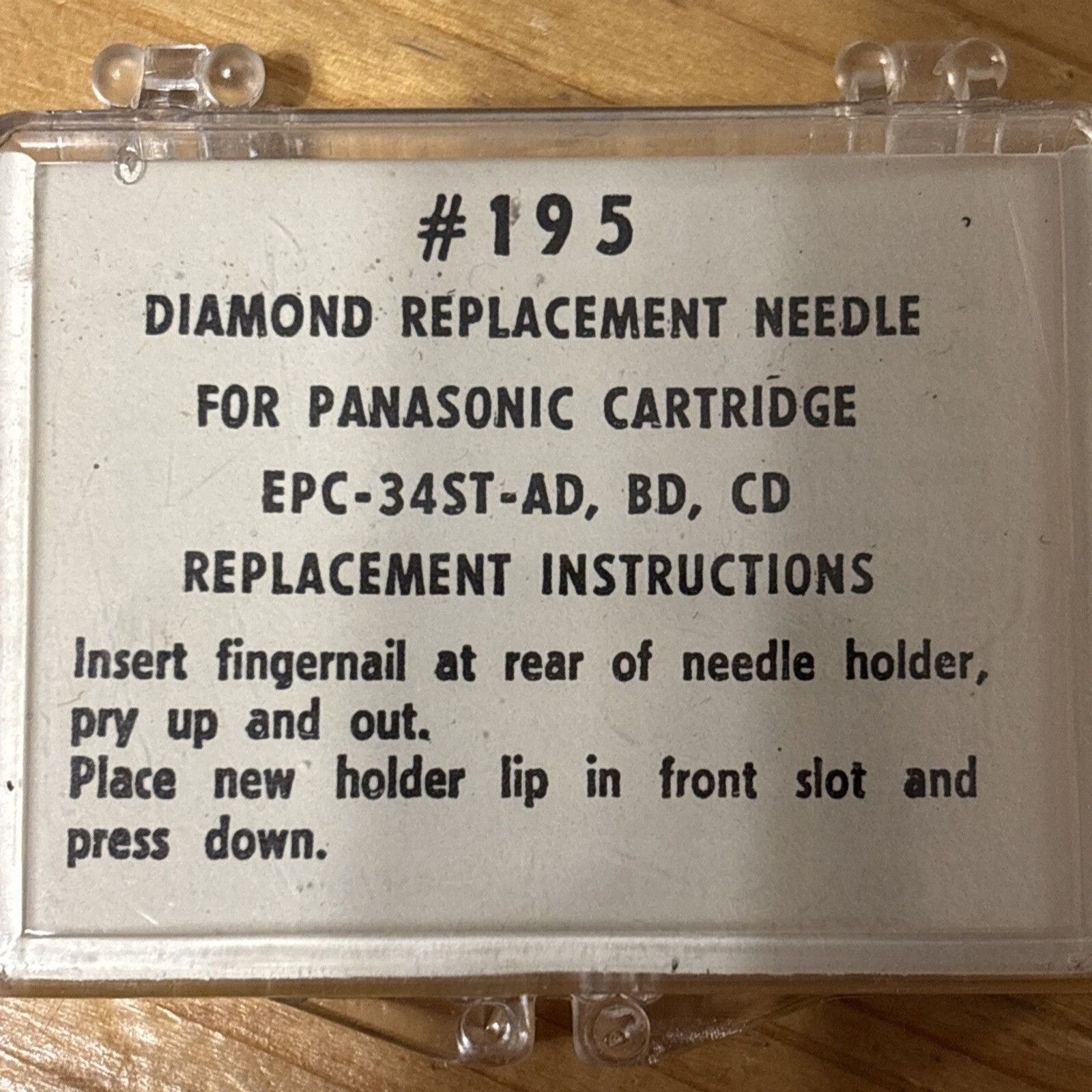 Diamond Replacement Needle, Panasonic, #195, NOS, See Pictures For Details
