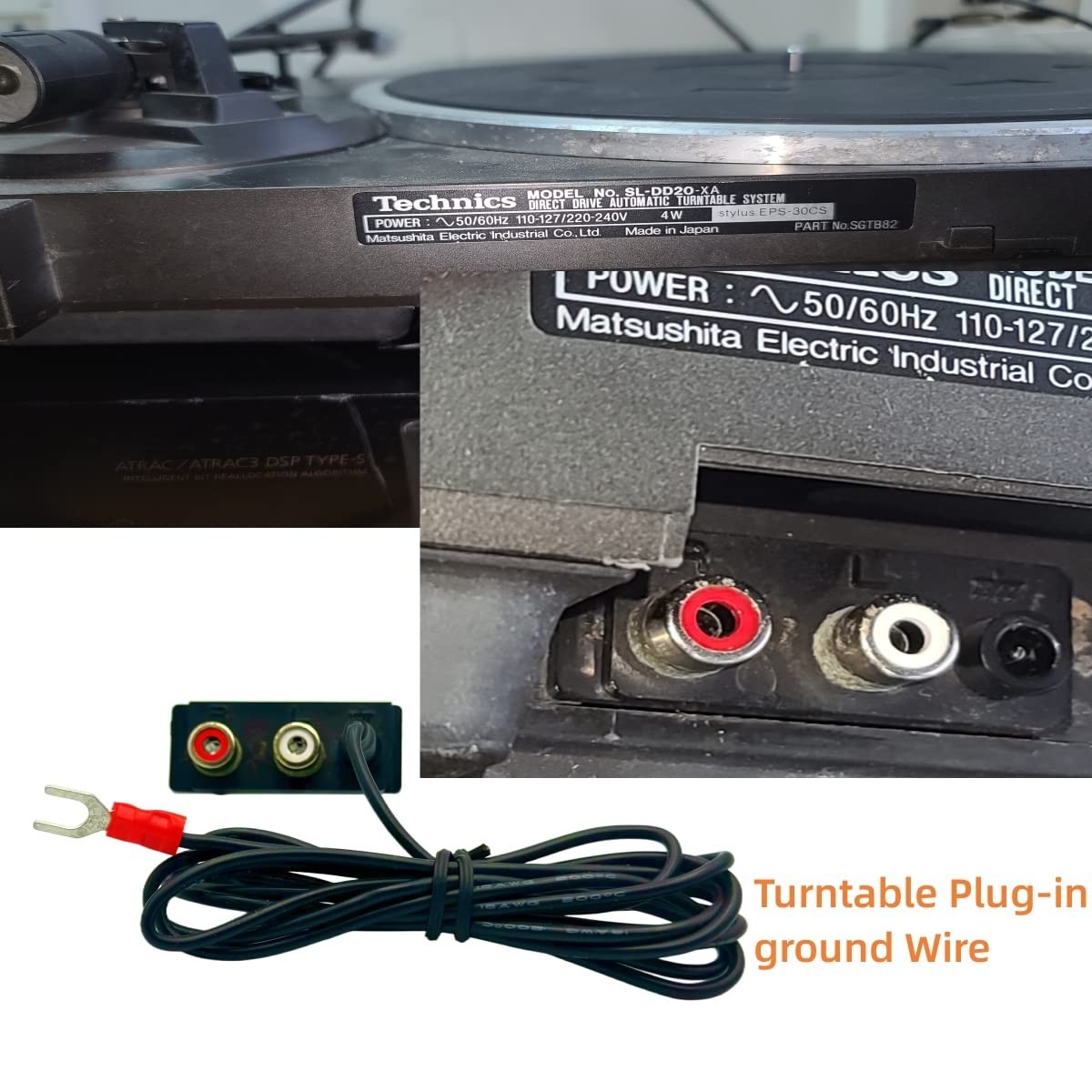 Technics Turntable Ground Wire 5ft Silicone Cable for SL-BD10 BD20 BD22 BD35 Mod