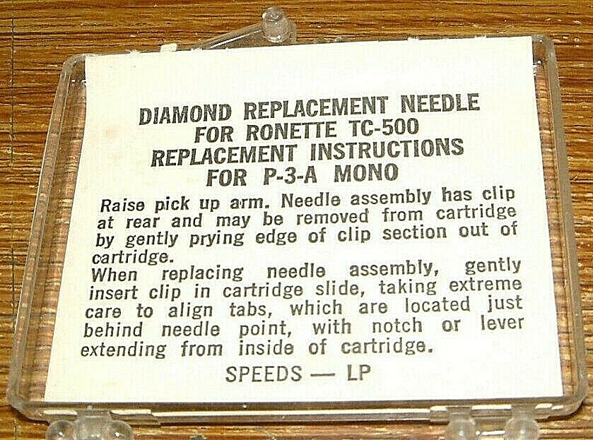 Diamond NEEDLE N601-1d for Ronette SA-100 D1-100 DC-500, EV3006D P-3-A 702-D1