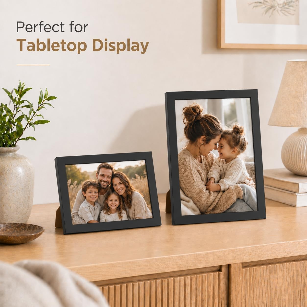 JCJMY 7×11 Picture Frame Black for Wall Hanging or Tabletop- inch,