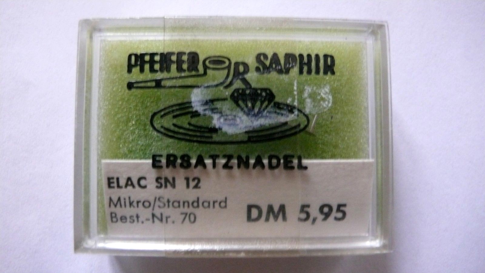 Original Needle, Pfeifer Saphir Spare Needle Elac Sn 12, Micro Standart Boxed