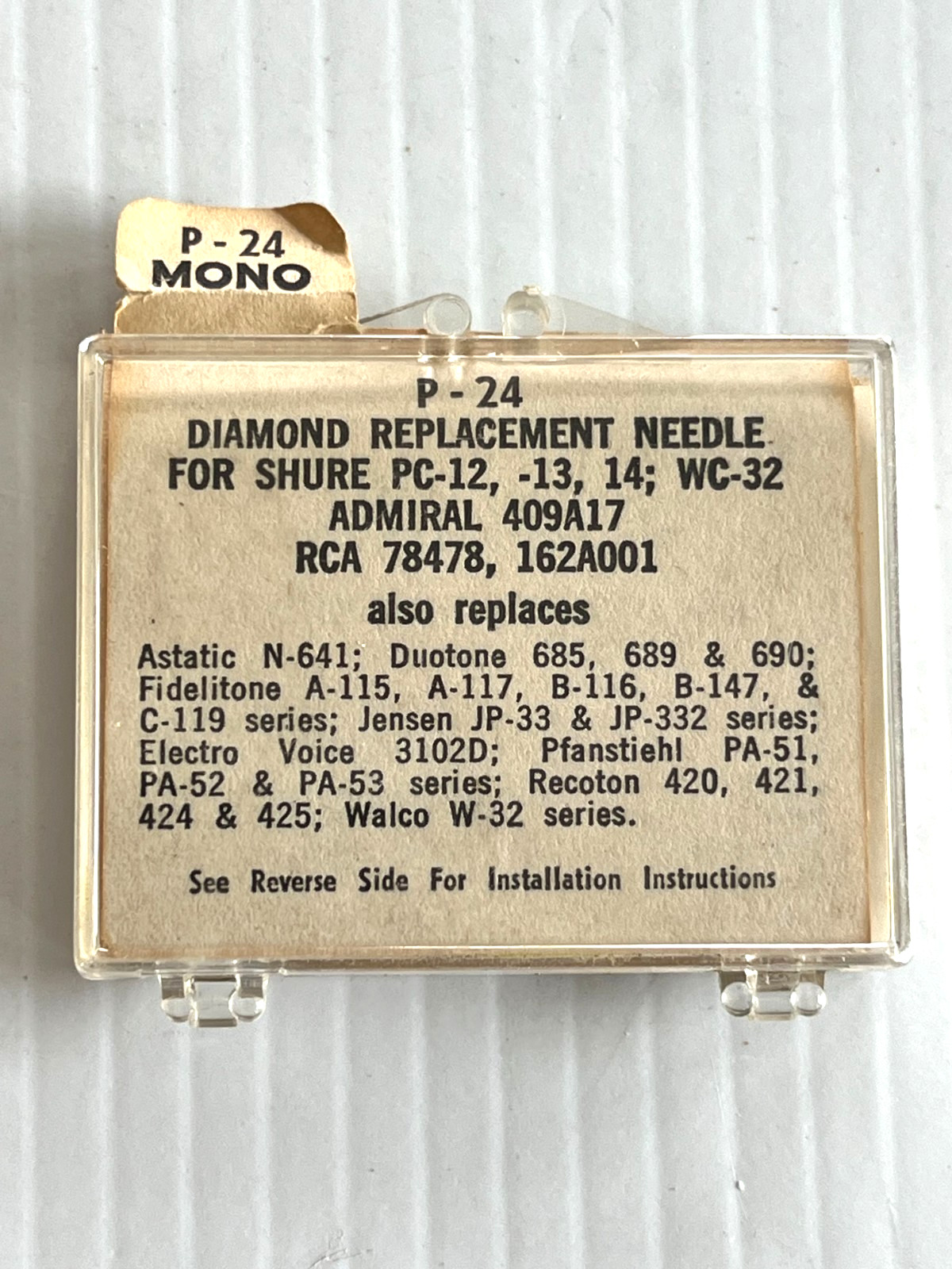 Transcriber Diamond Needle P-24 Mono