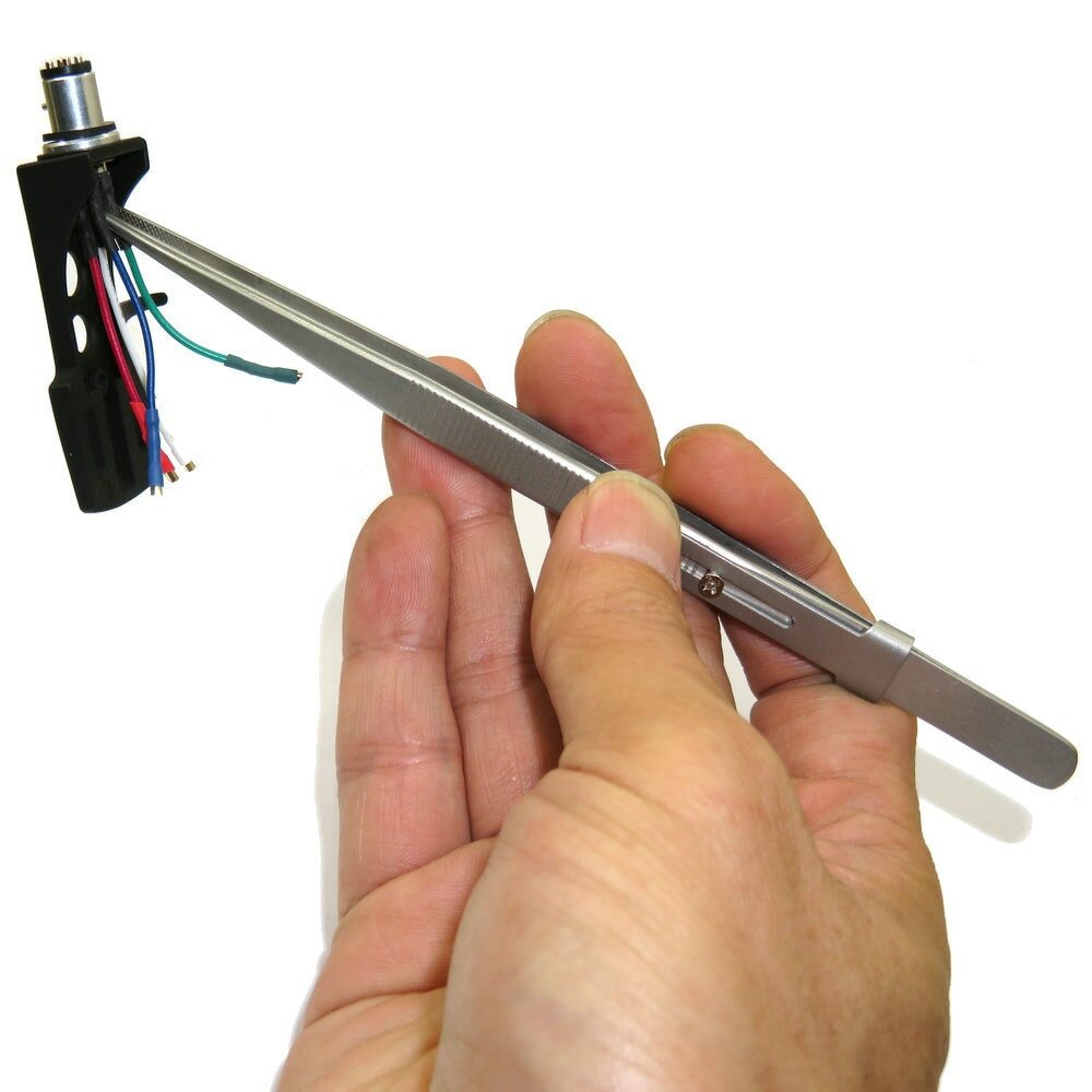 LP Phono Cartridge Replacement Stylus Lead Wire Installation Tweezers Clamp