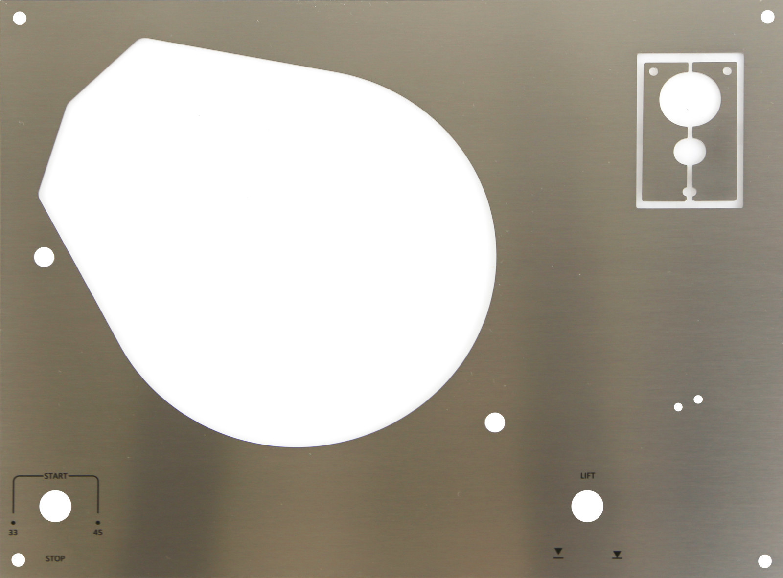 Face Plate For Thorens TD 145 – 166 Stainless Steel With Labeling