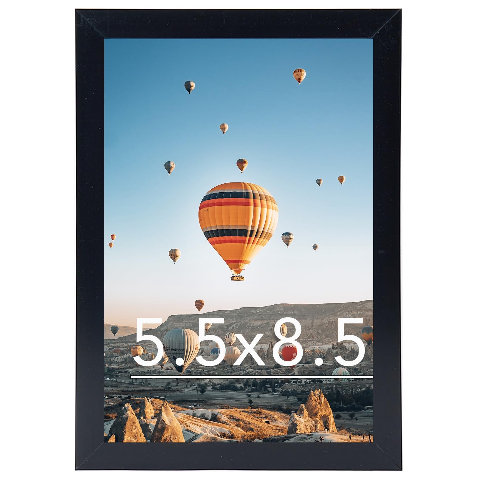 JCJMY 5.5×8.5 Picture Frame Black for Wall Hanging or inch,