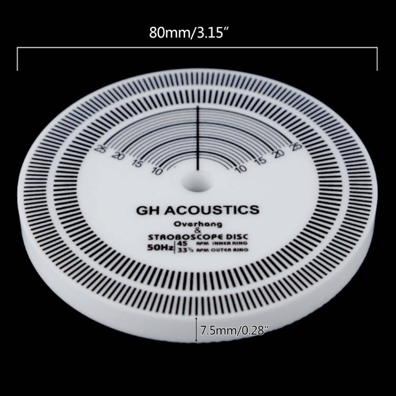 Turntables Strobe Disc Stroboscope Mat Tests Rotational Speed Detection 33/45