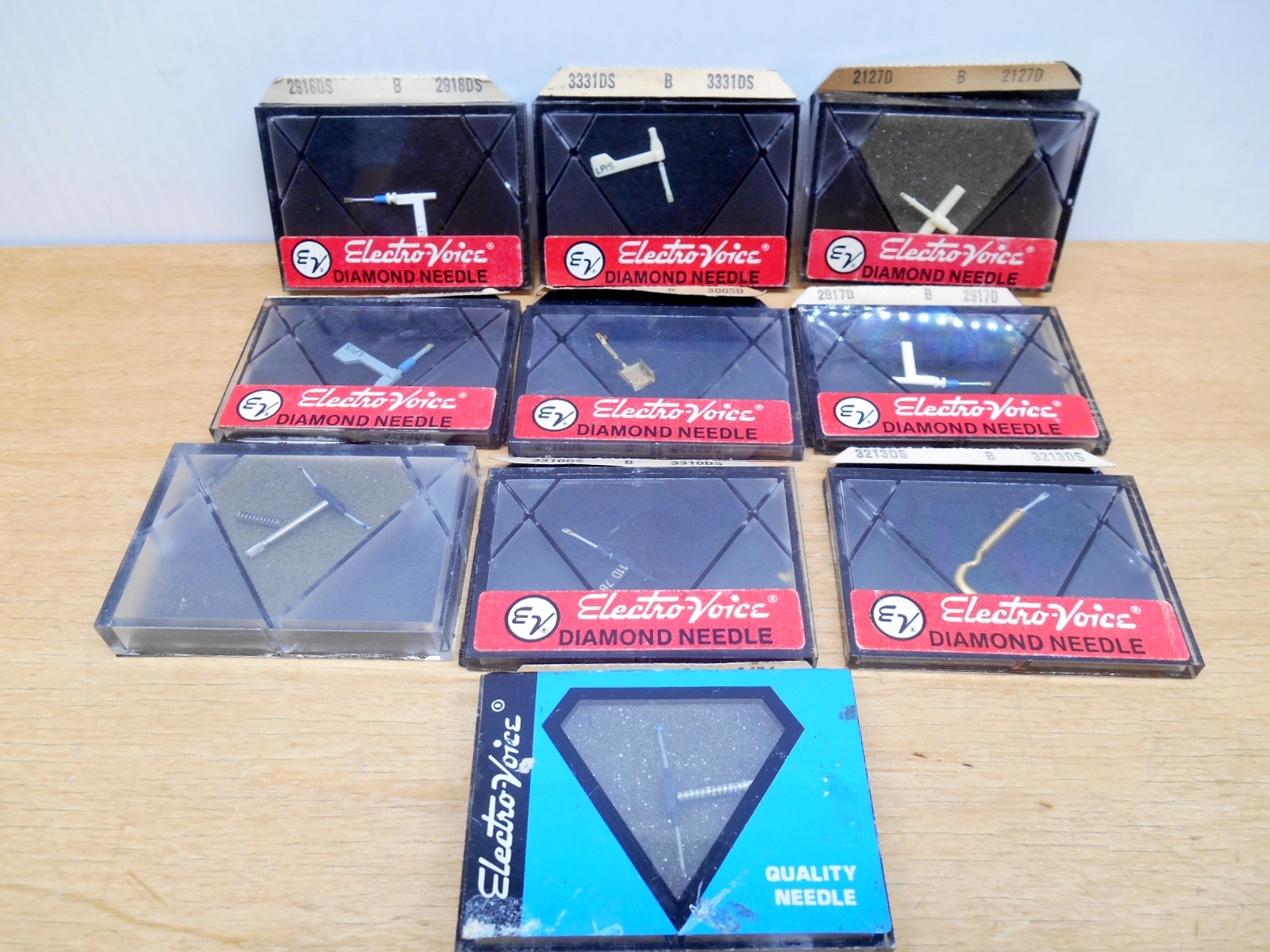 Lot of 10 Vintage Electro-Voice Stereo Diamond Needle – See List