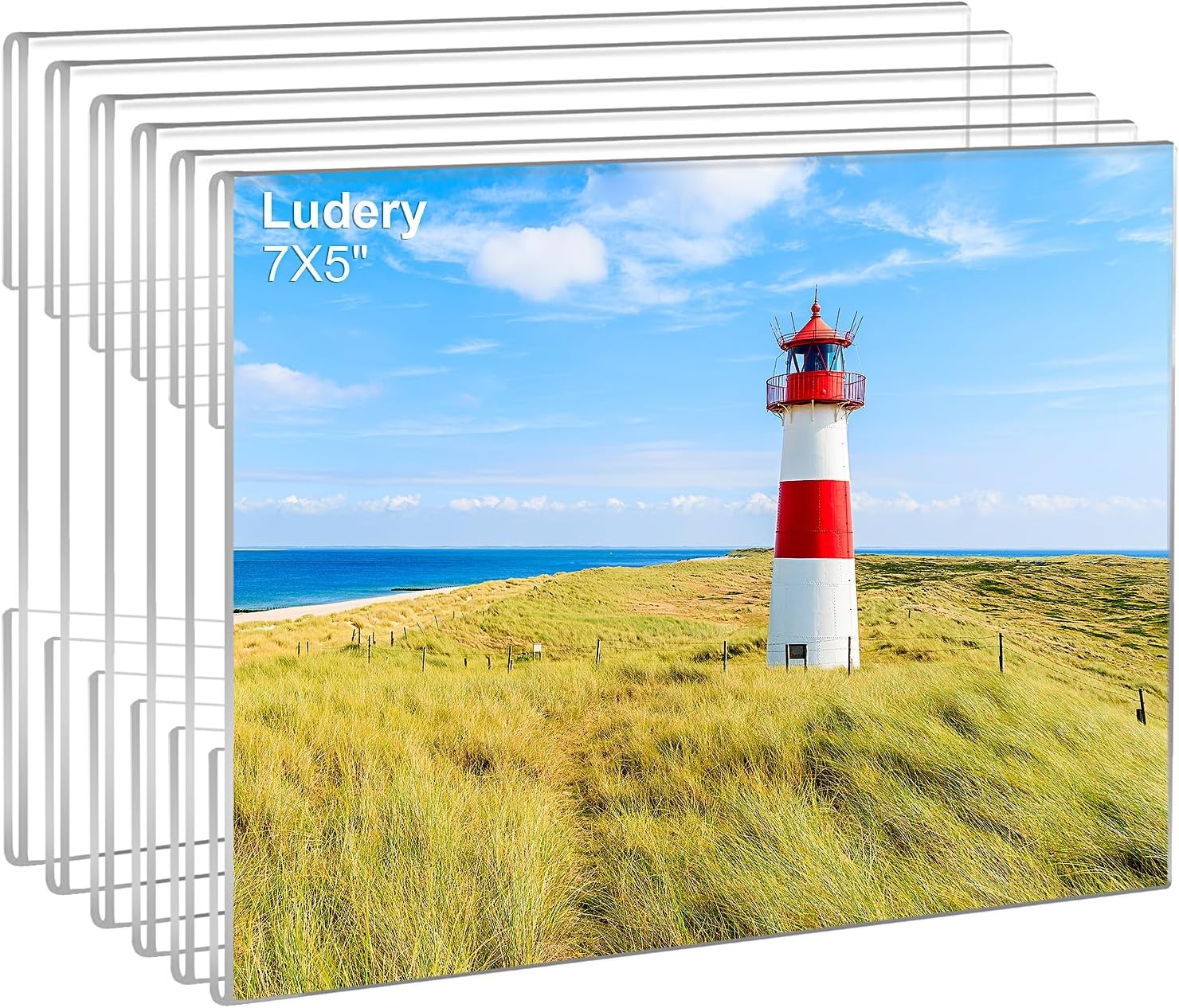 5×7 Acrylic Picture Frames Set of 6, Clear Photo Frame 5×7'',