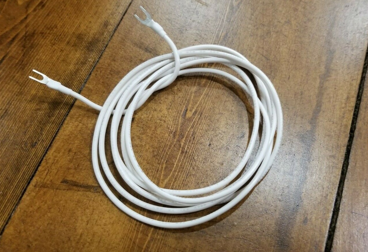 5′ Turntable WHITE Ground Wire for Dual (and other) Turntables / Record Changer