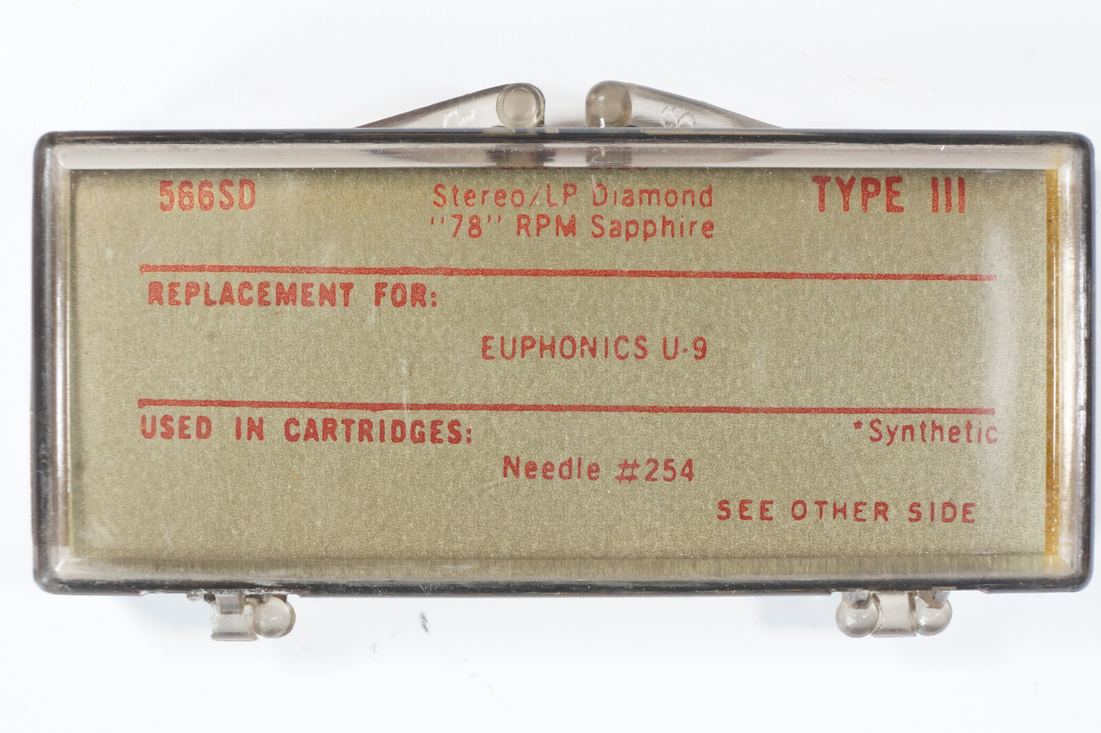NOS Recoton 566SD Diamond Needle for Euphonics U-9 254