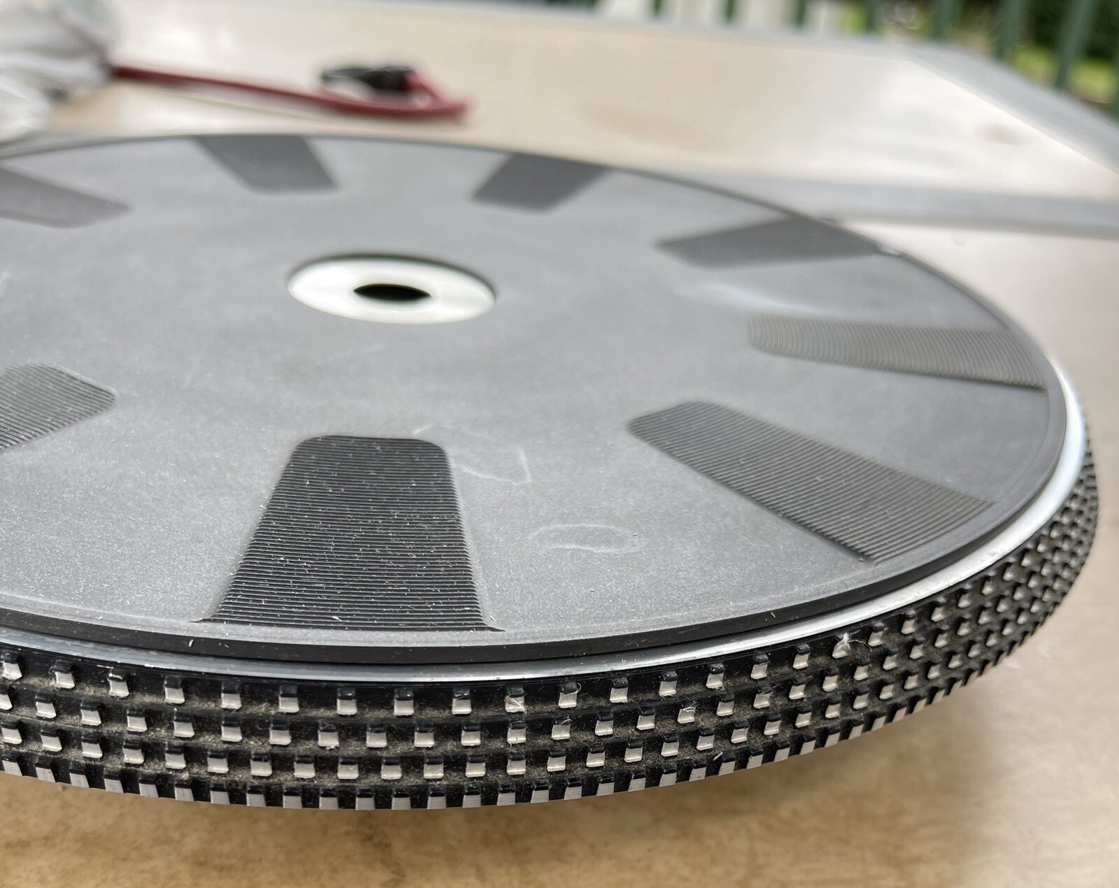 Dual 1237 Turntable Aluminum Platter & Mat Marked 7651.4 Germany