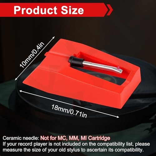 Turntable Stylus Replacement 6 Pack Crosley Victrola Ion